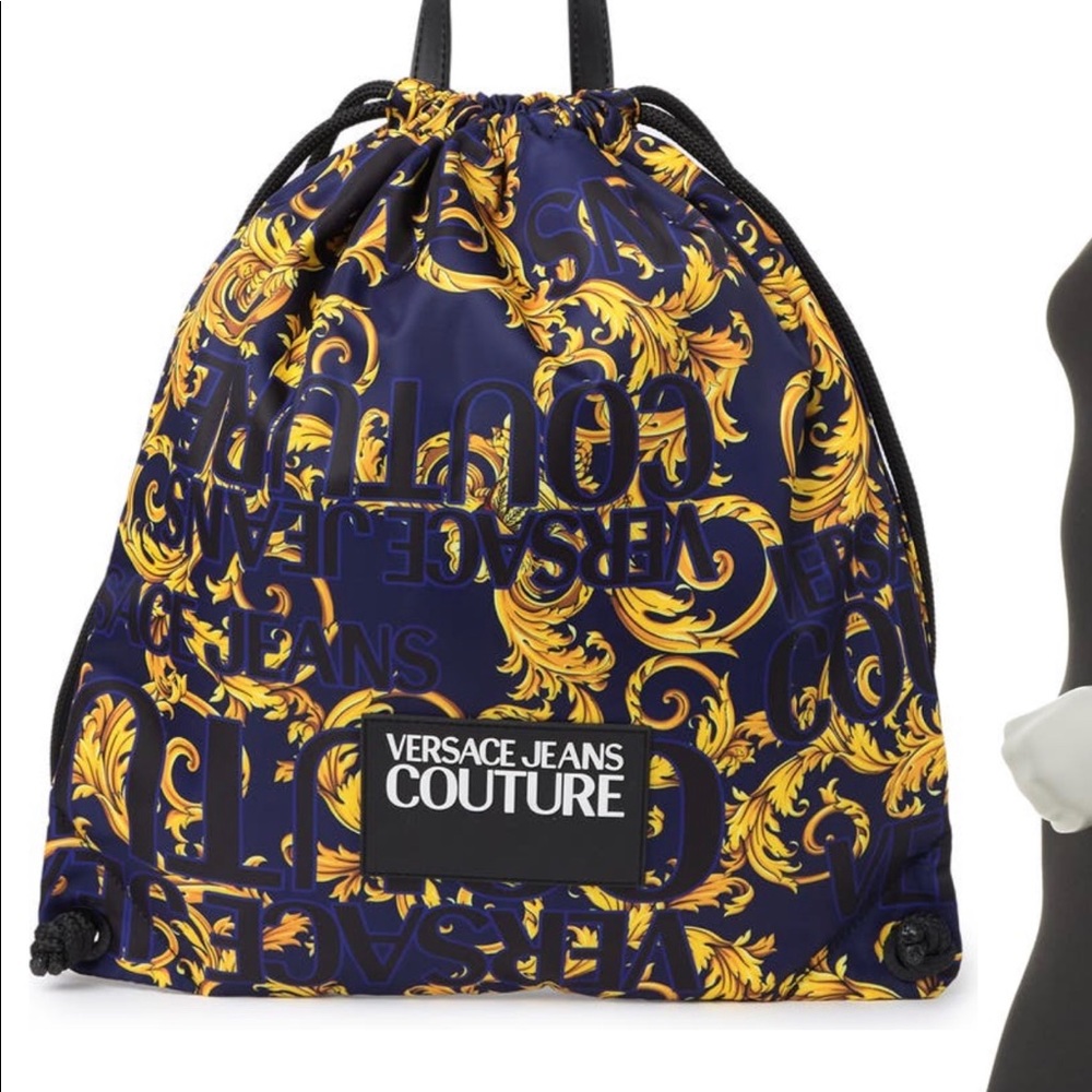 Versace AUTHENTIC Baroque Print Backpack  Handbag by Versace Jeans Couture